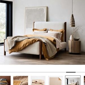 Crate & Barrel Belgian Flax Linen Quilt - Thumbnail 2